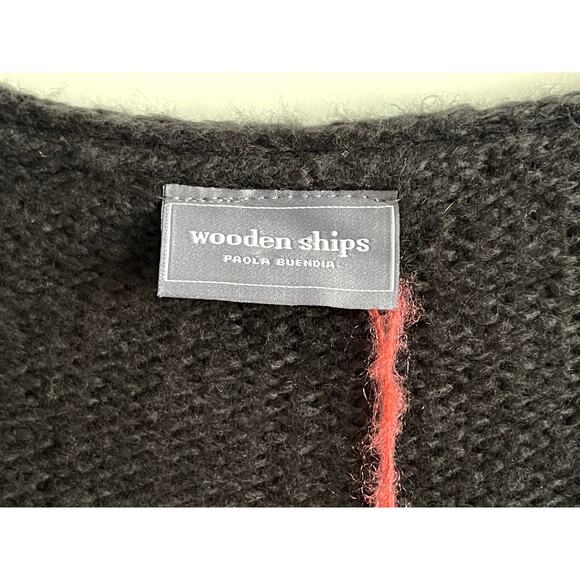 Wooden Ships Sz M/L Dog Mom Sweater Black Cozy Graphic Dog Lover Slouchy NWT - Picture 10 of 12